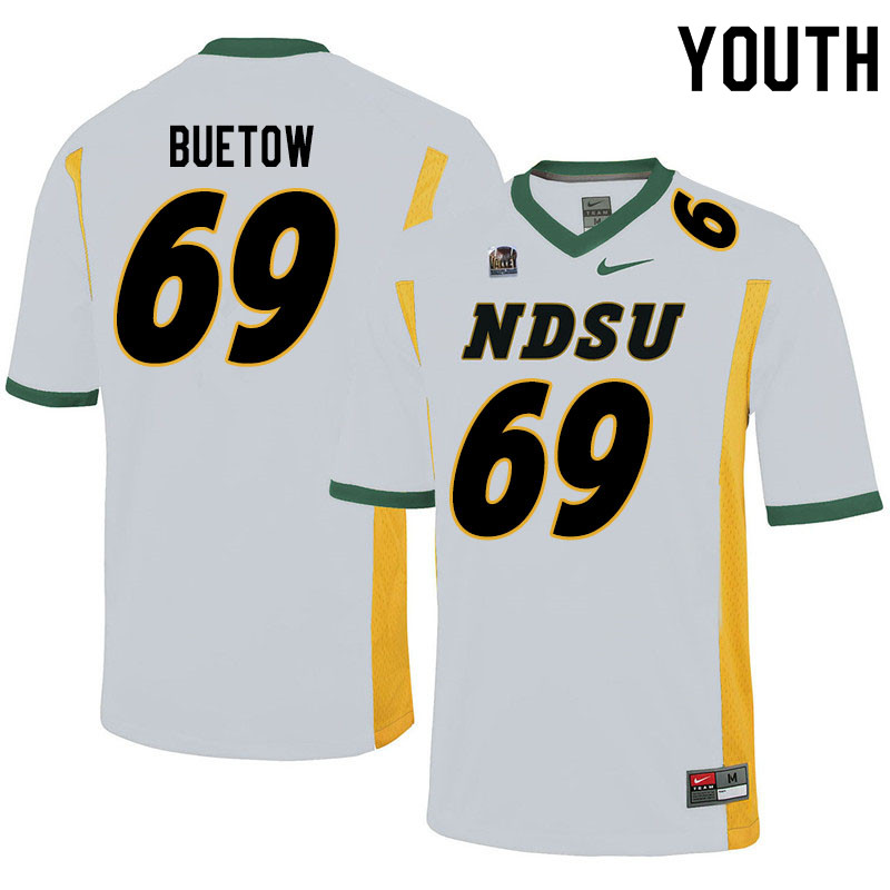 Youth #69 Michael Buetow North Dakota State Bison College Football Jerseys Sale-White